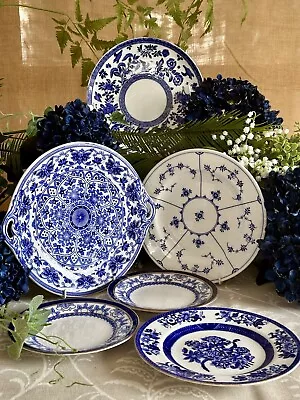 Buy Antique Blue & White Plates Copeland; Minton; Coalport Belfort; Indian Ornament • 38£