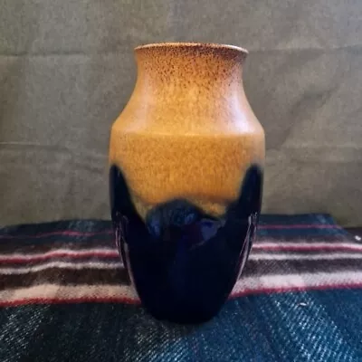 Buy West German Pottery Vase Bay Keramik 616-25  Fat Lava Ceramic Large 60's Blue  • 29£