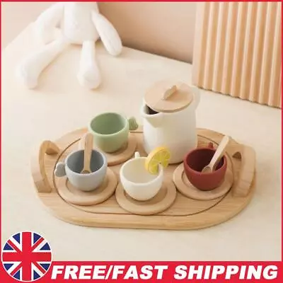 Buy 9pcs/10pcs Pretend Play Tea Set Role Play Wooden Tea Set For Kids (10pcs) • 15.47£