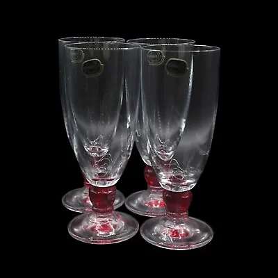 Buy Vintage Bohemia Crystal Wine Glasses With Original Box - Set Of 4 • 66.65£