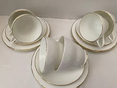 Buy Vintage Duchess Bone China 18 Piece Tea Set 6xCups Saucers & Plates White Gold • 35£