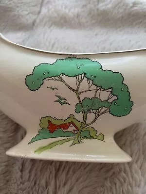 Buy Vintage Clarice Cliff ? Pottery Gravy Boat Red Roof • 12£