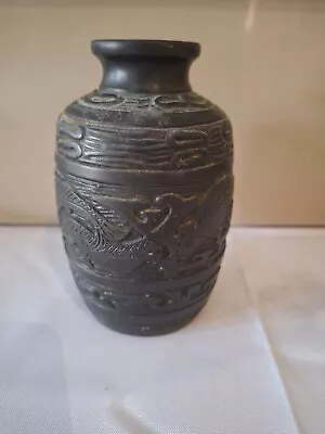 Buy Vtge L Hjorth Bornholm Danish Pottery Vase Very Good Condition Fish Engraving • 12.50£