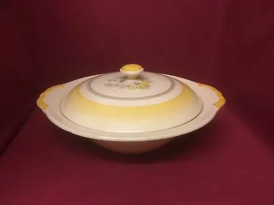 Buy Gray's Pottery Yellow Banded Hand Painted Lidded Serving Tureen • 15£