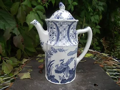Buy Antique Furnivals Ltd Blue & White Old Chelsea Pottery Coffee Pot Reg No 647812 • 29.03£