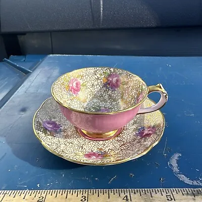 Buy RARE FIND - Paragon Fine Bone China, Tea Cup And Saucer Set, Rose Pattern Pink • 188.72£