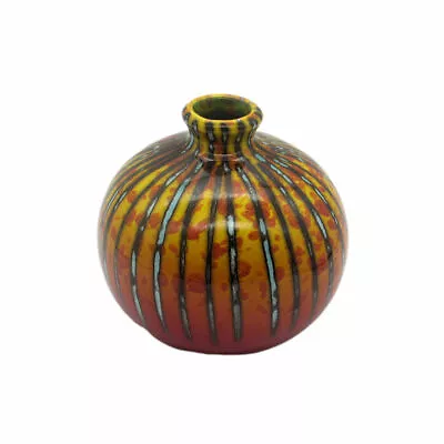 Buy Anita Harris Art Pottery 10cm Vase Brimstone Design Birthday Anniversary Gift • 44.99£