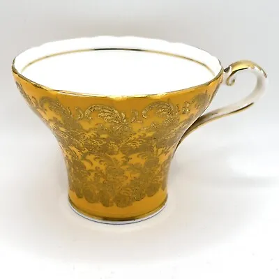 Buy Antique Aynsley Tea Cup Collection - Yellow & Gold Pattern C869 • 24.13£