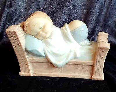 Buy Lladro Nao Snuggle Dreams #1504 Sleeping Boy In Bed Figurine (Retired & Rare) • 20£