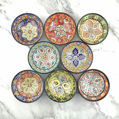Buy Hand Painted Ceramic Bowls(12 Cm) - Handmade Turkish Pottery • 8.99£