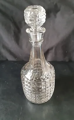 Buy Vintage Cut Glass Decanter Round 60/70s • 6.95£