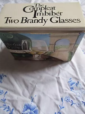 Buy Vintage Dartington Crystal  Boxed The Compleat Imbiber  2 X  Brandy Glasses • 19.99£