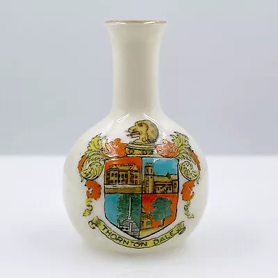 Buy Vintage Arcadian Crested China Model Of Narrow Necked Vase - Thorton Dale Crest • 10£