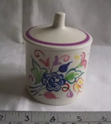 Buy Poole Pottery 9 Cm Tall Pot & Lid Hand Painted Design Small Chip On Lid Pics 5 & • 4.99£