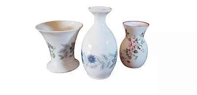 Buy Three Vintage Porcelain Ceramic Vases Including 2 Wedgwood Clementine C1970-80s • 9.50£