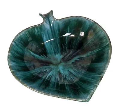 Buy Blue Mountain Pottery Spade Serving Bowl Dish BMP 11.5  Green Teal Drip CRAZING • 24.02£