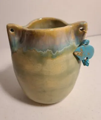 Buy Pottery Vase Glaze W/Turquoise Stone Bear • 23.55£