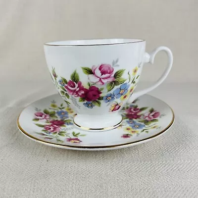 Buy English Bone China Cup Saucer Marlborough June Garland Floral • 10.62£