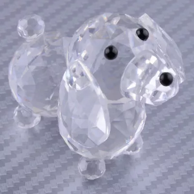 Buy Crystal Glass Dog Animal Figurine Paperweight Wedding Ornaments Xmas Decor Cr • 11.68£