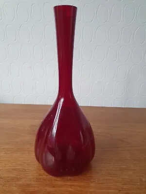 Buy Vintage Swedish Elme Glasbruk Arthur Percy Gullaskruf Red Glass Vase.  • 17.99£