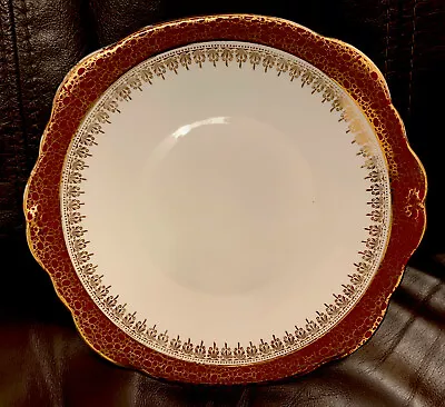 Buy Vintage Duchess Winchester Red & Gold Large China Cake/Sandwich Plate. Gd Con. • 5.99£
