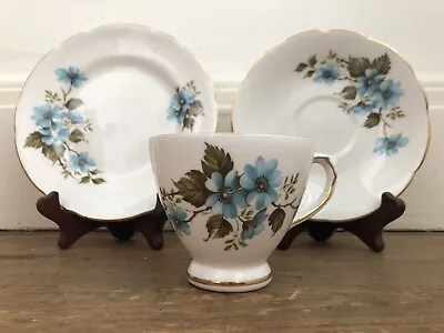 Buy Vintage Sutherland Bone China Tea Set Pieces Stunning Blue Flowers. • 2£