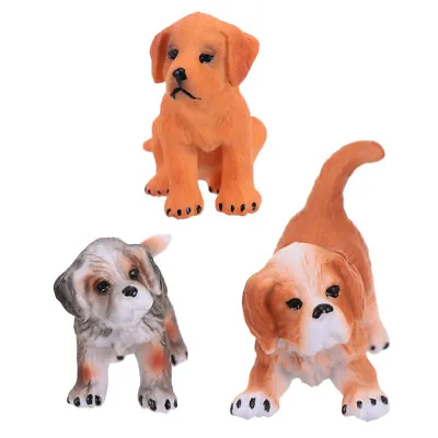 Buy 3 Pcs Dog Ornaments Puppy Cake Toppers Miniature Dog Accessories • 9.51£