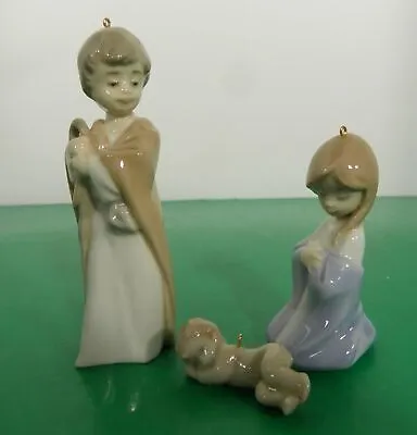 Buy Lladro Figurine Ornaments Mini SAGRADA FAMILIA #5657 Holy Family Nativity 3-pc • 67.08£