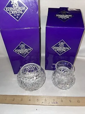 Buy Boxed Edinburgh Crystal International Small Cut Vase / Bowl X2 Different Designs • 15.19£