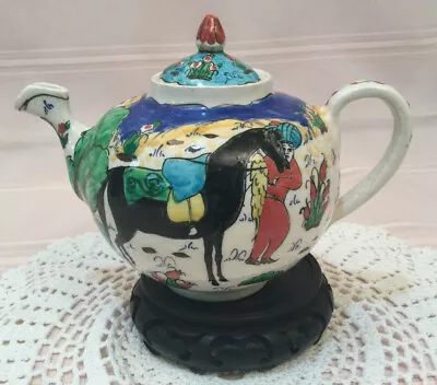Buy Vintage Hand Made And Painted Kutahya Turkish Iznik Pottery / Ceramic Teapot • 80.63£