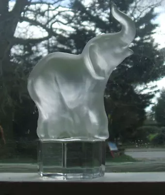 Buy Nachtmann CRISTAL CREATURES Germany Frosted Glass Elephant LEAD CRYSTAL VGC • 12.99£