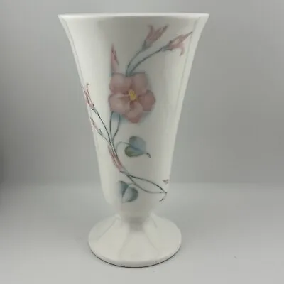 Buy Crown Staffordshire Camille Patterned Bud Vase White Bone China Floral VGC • 9.99£