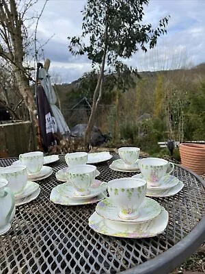 Buy Royal Standard China Tea Set Hollyhock Pattern Cups Saucers Plates • 20£