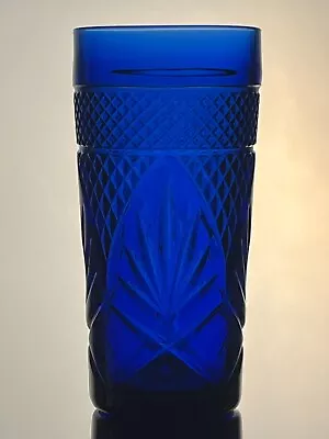 Buy Cristal D'Arques-Durand  Blue Sapphire “Antique  Coolers Glass Tumblers 6 1/2 • 12.33£