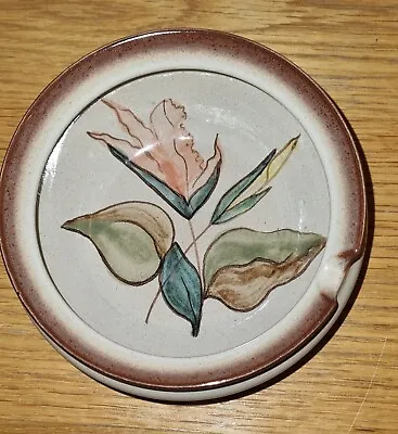 Buy Vintage Denby Rare Stoneware Floral Ashtray  Pottery Beautiful Retro • 12£