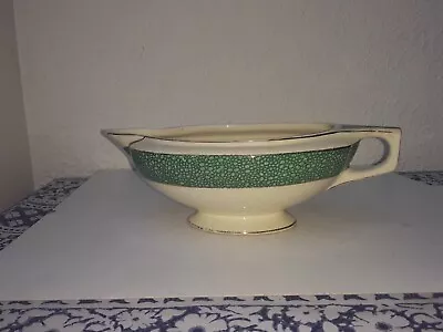 Buy J&G Meakin Gravy Boat Florida Pattern Green And Gold • 7.50£