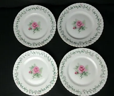 Buy 4x Rose Plates, Queen's Fine Bone China, Rosina China Co Ltd *21cm Diameter • 12£