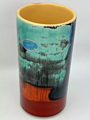 Buy Poole Pottery Vase 17 Cm Volcano Red  Pillar Abstract Art Pottery Decor  Z416 • 45.99£