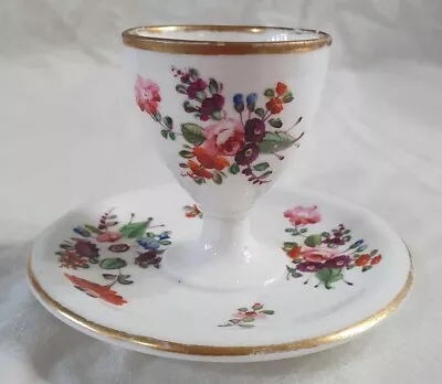 Buy Antique, Bloor Derby, Floral Egg Cup, C1825 (Very Early Royal Crowm Derby) • 44.99£