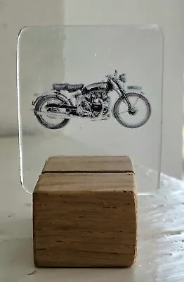 Buy Stained Glass Vincent HRD Black Shadow Motorbike Suncatcher & Display Base • 15£