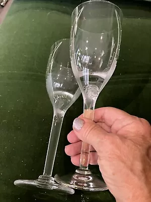 Buy 2 Lalique France Crystal Ange De Reims Angel Champagne Flute Glasses 8  One Chip • 188.50£