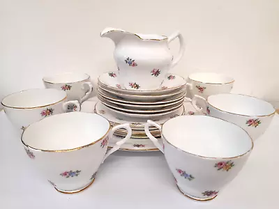 Buy Collingwood China Hand Painted Tea Set Cups Saucers Milk Jug Vintage Tea Cups • 56.99£
