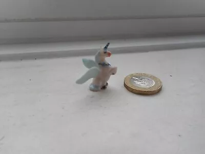 Buy Horse/pegasus/unicorn - Beautiful  Pottery Tiny Miniature White And Blue Pegasus • 4.30£