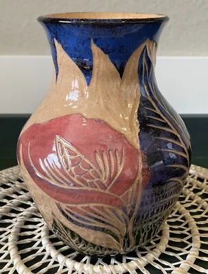 Buy Vintage Handpainted  Jamaican Wassi Glazed Art Pottery Vase Signed & Dated • 27.50£