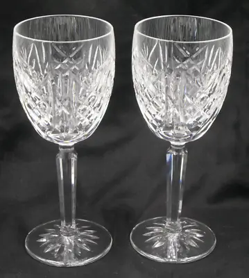 Buy Lovely Pair Of Waterford Crystal Portrush Cut Wine Glass Unused 6.5  Inches High • 44.95£