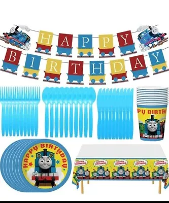 Buy Thomas Friends Birthday Party Tableware Theme Party Dinnerware Set Party Banner • 15£