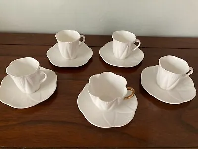 Buy Shelley China - White Dainty Coffee Cups & Saucers • 16£