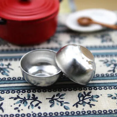 Buy 4PC Dolls House Miniatures 1:12 Scale Metal Bowls Bowl Kitchen Set Accessories • 4.79£