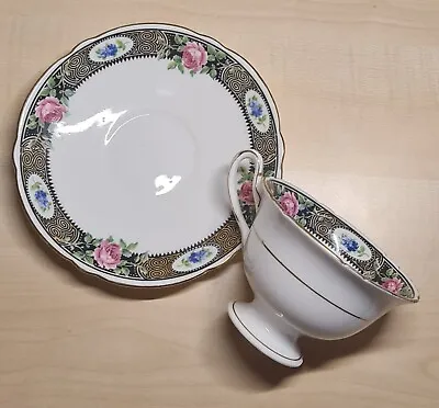 Buy Shelley Gainsborough Tea Cup And Saucer Sandon Rose Border 11136 Pattern • 18.97£