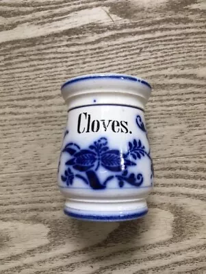 Buy Antique German Porcelain Blueware Clove Jar Vintage • 23.66£